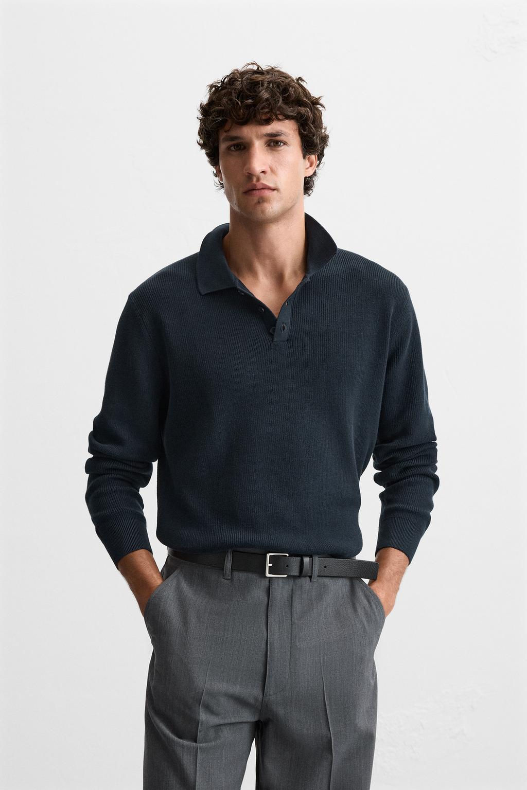 PURL KNIT POLO SHIRT - Zara фото 10