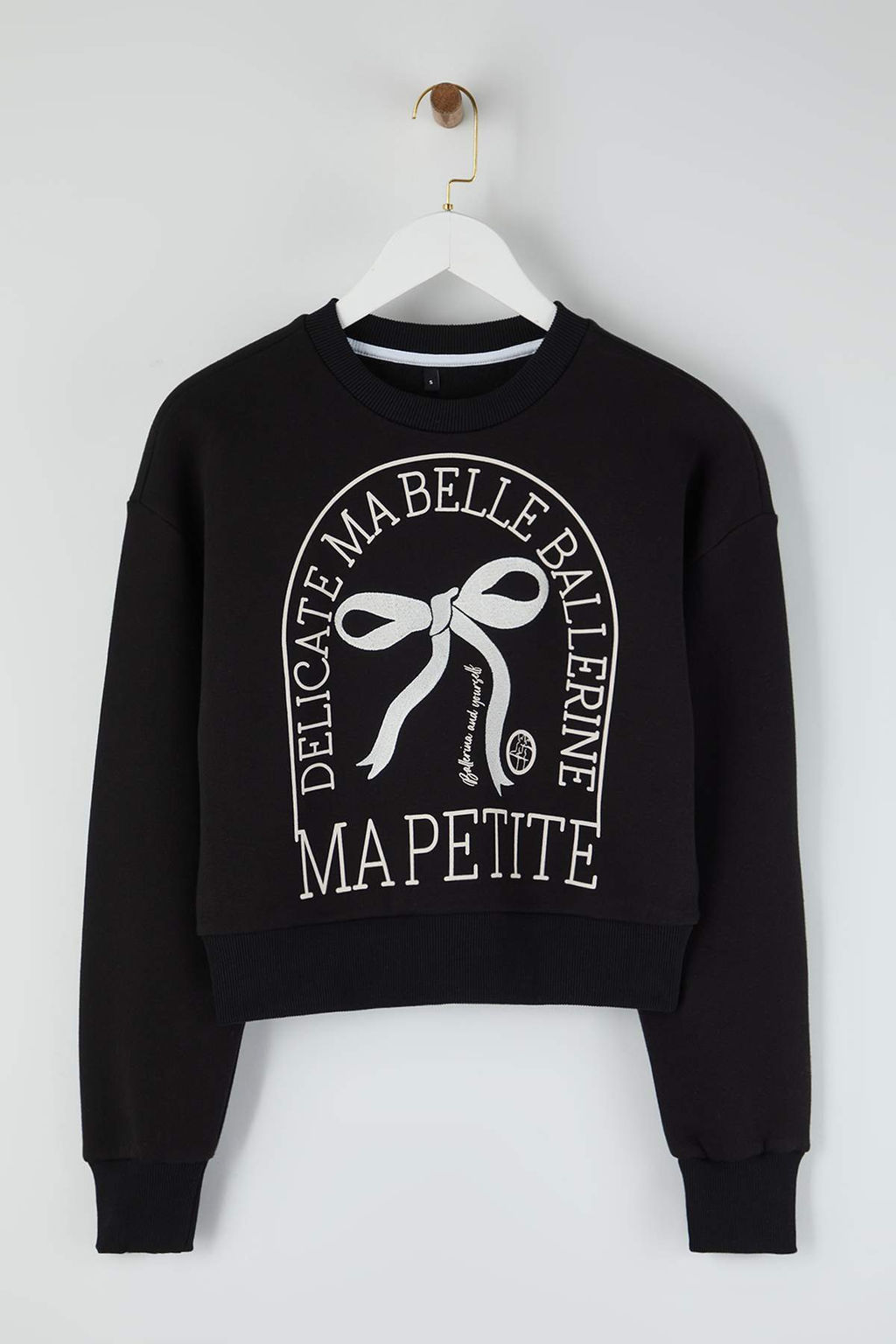 Teen Siyah Orme Sweatshirt TWOAW26SW00189