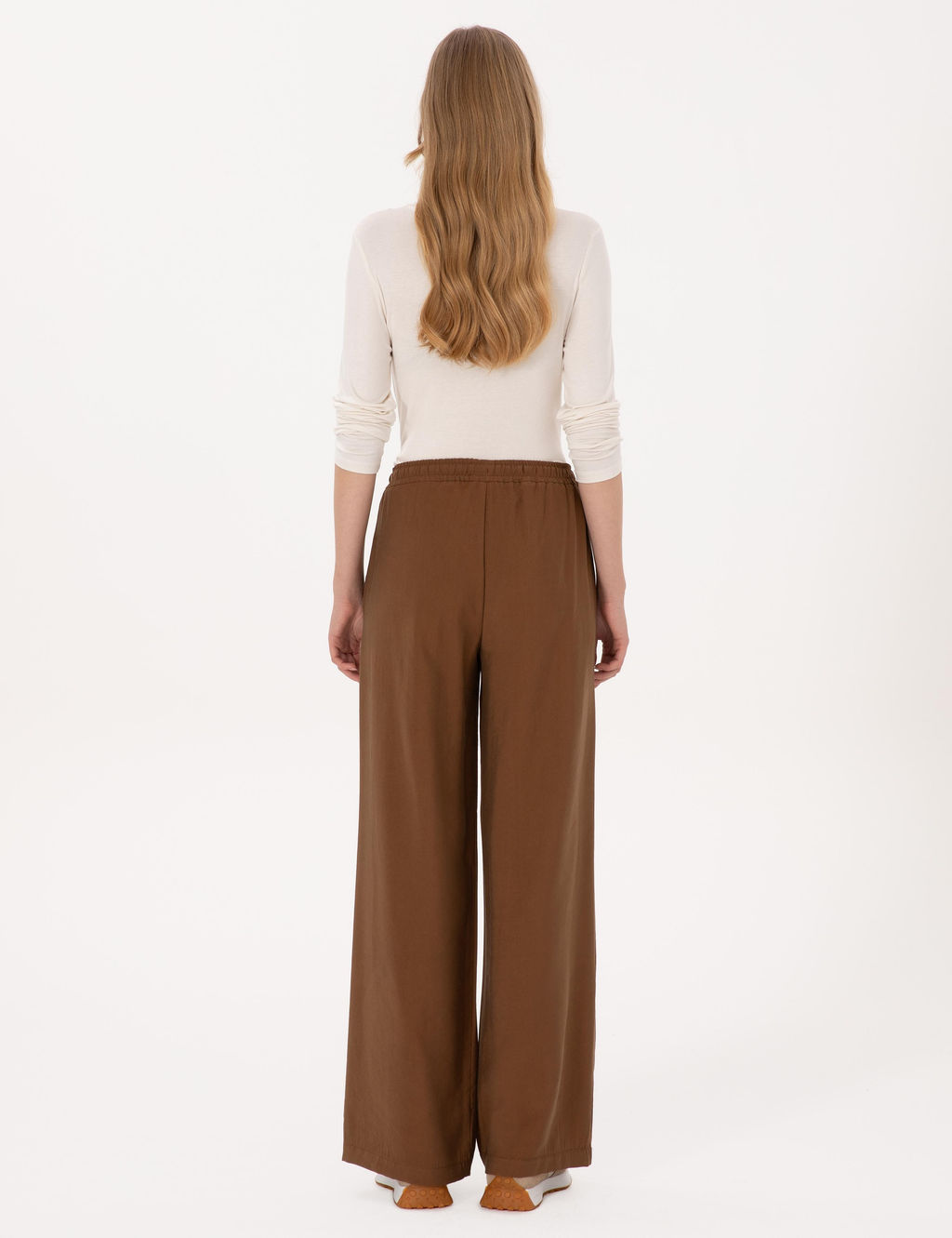 Kahverengi Loose Fit Kanvas Pantolon