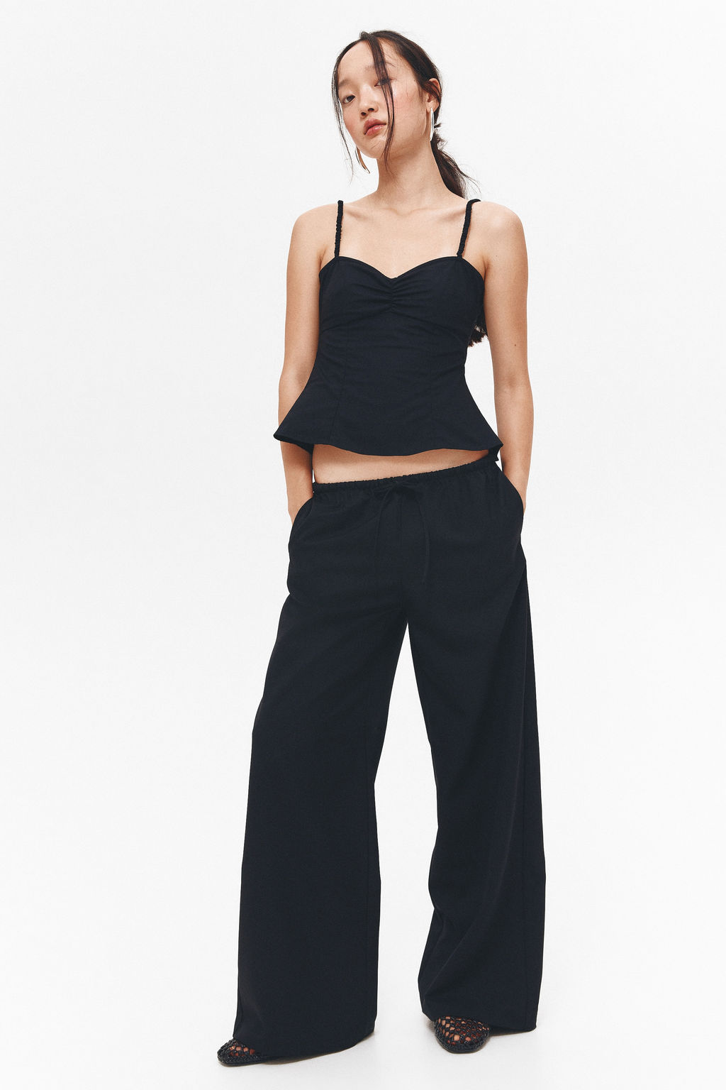 Pantal?n de sarga con cord?n de ajuste - H&m фото 6