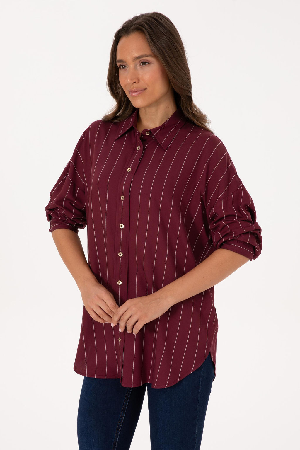 Kad_n Bordo Uzun Kollu G_mlek Sepette S_rpriz _ndirim - U.s. polo assn фото 3