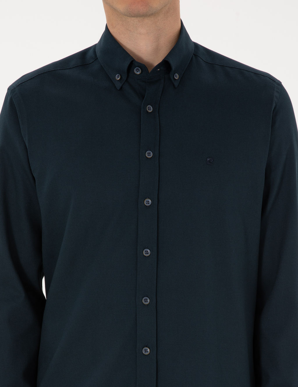 Lacivert Regular Fit Uzun Kollu G_mlek