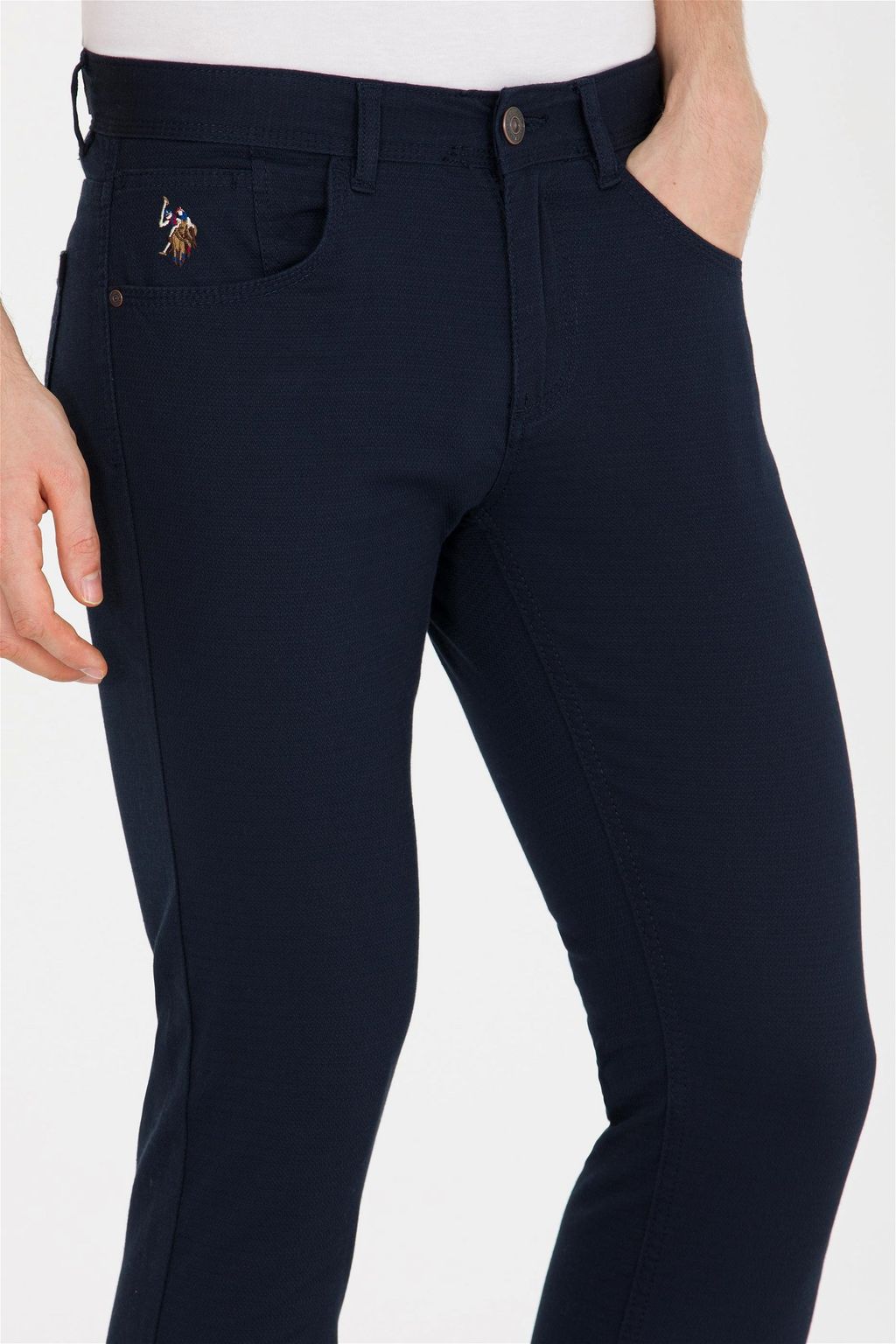 U. S. Polo Assn / Мужские темно-синие брюки из плотной ткани - U.s. polo assn фото 6