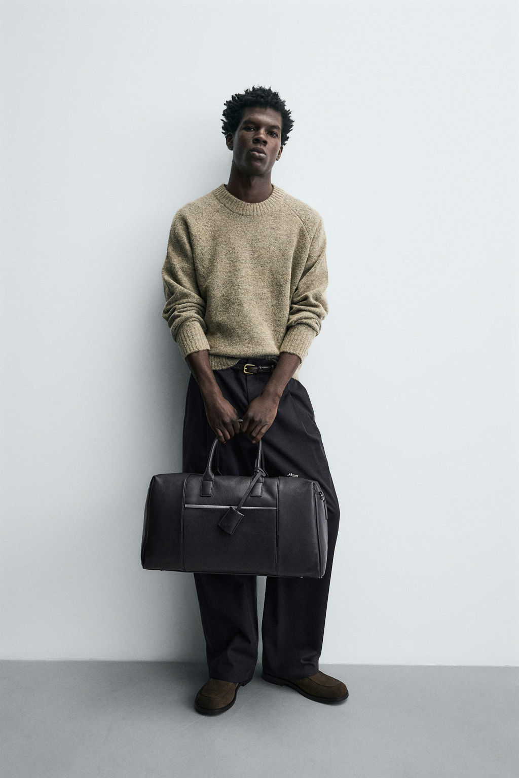 LEATHER TRAVEL BAG - Zara фото 3