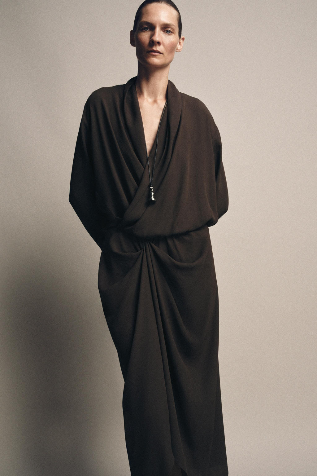 ZW COLLECTION DRAPED DRESS - Zara фото 7
