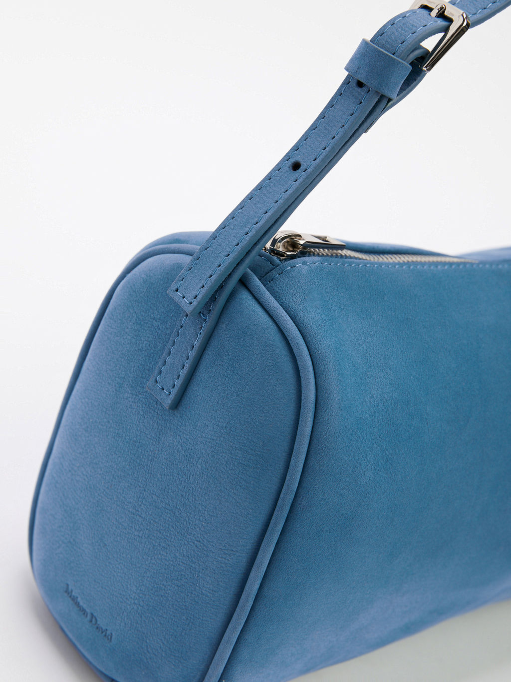 Женская сумка с ручкой MAISON DAVID MARY Артикул 4489210, серо-голубой  фото 3