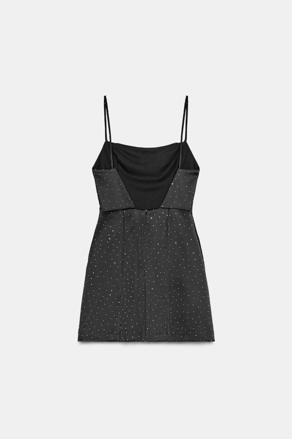 RHINESTONE SATIN MINI DRESS - Zara фото 5