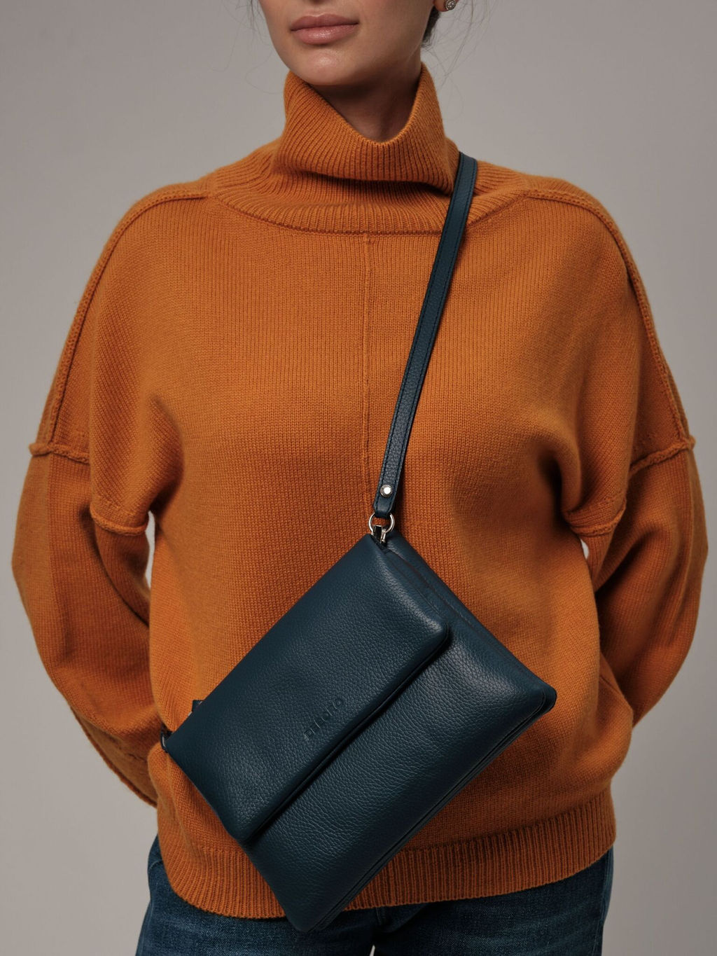 Сумка на плечо кросс-боди Deboro 31069 синяя волна