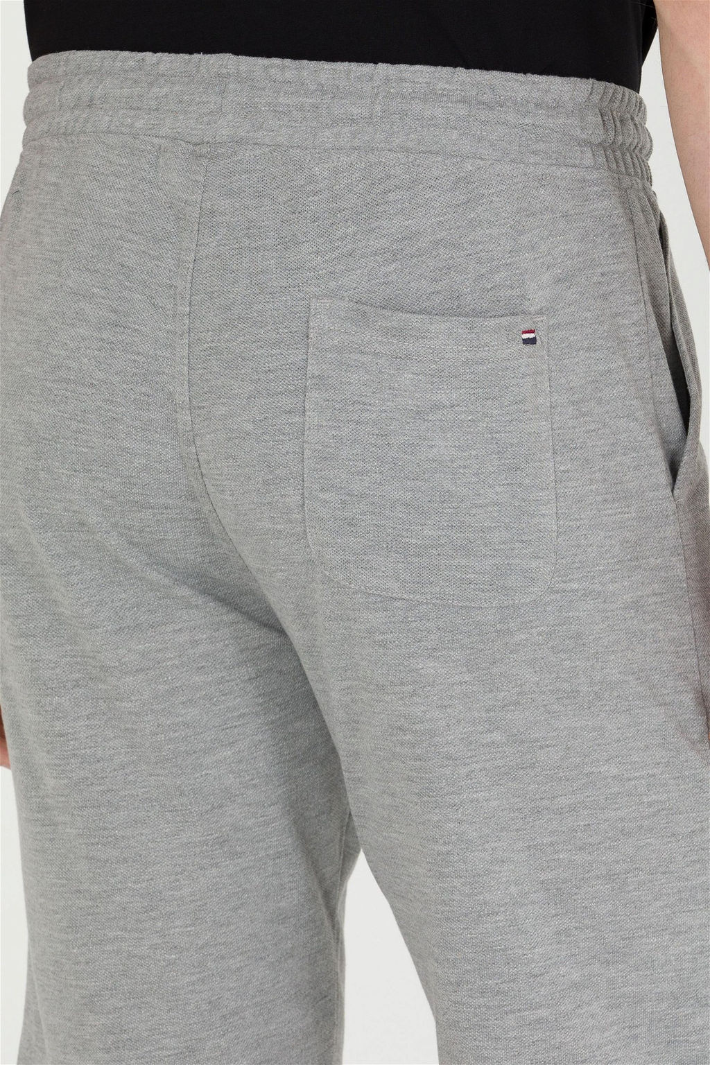 Мужские серые меланжевые вязаные шорты - U.s. polo assn фото 14