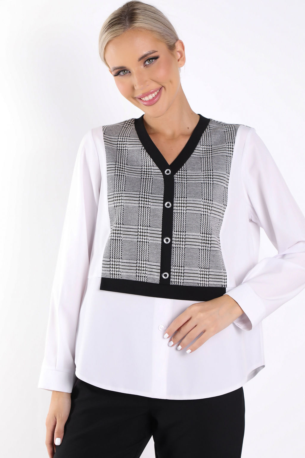 Блуза Кристи (белая) - Эльза фото 2