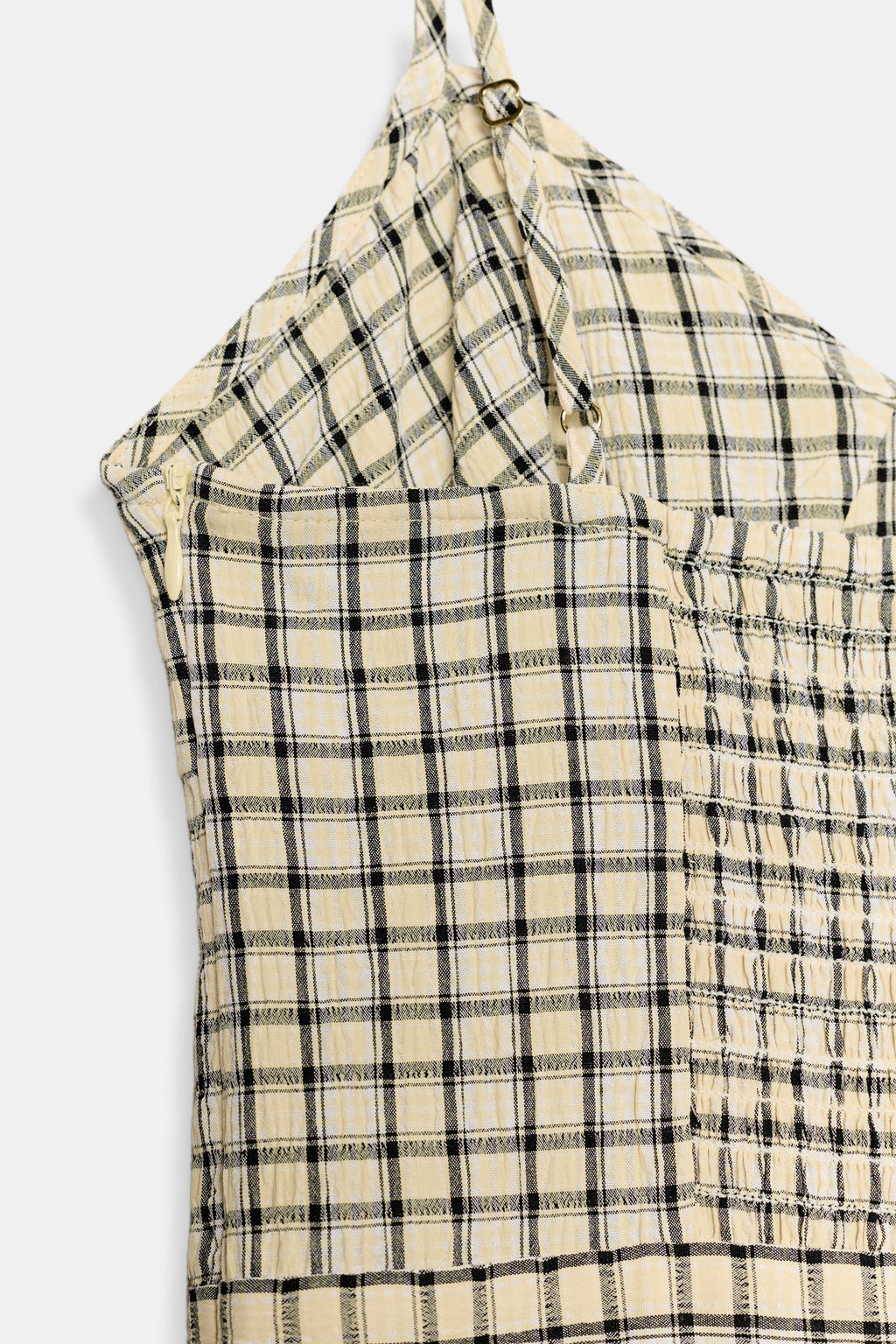 VESTIDO MIDI TIRANTES CUADROS / Amarillo - Zara фото 10