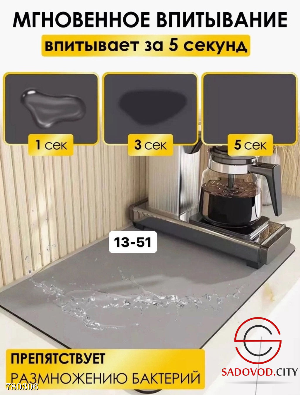 Коврик для сушки посуды