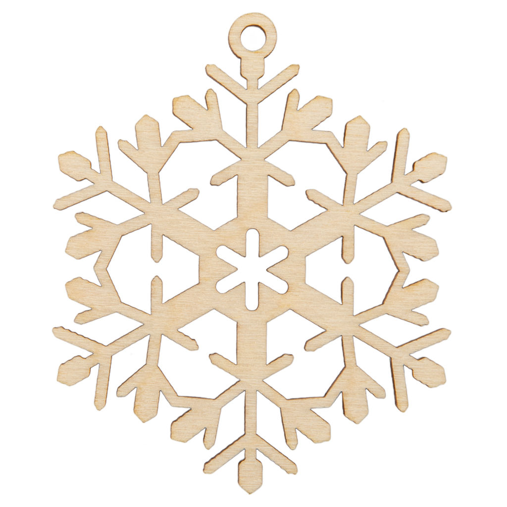 Заготовка для декорирования Mr. Carving КЛ-11 Подвеска Снежинка фанера d 7 см х 0.3 см 02  фото 2