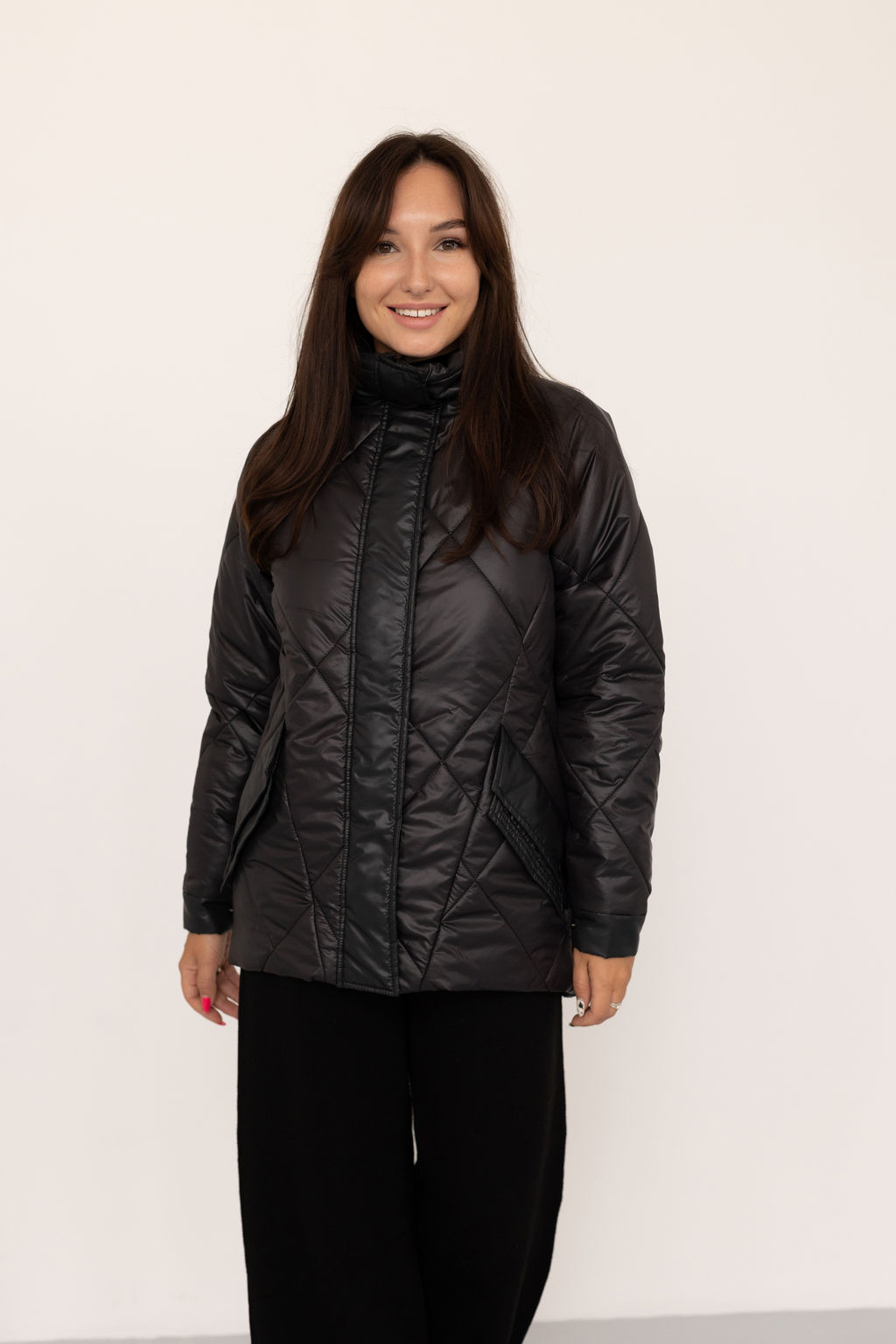Куртка женская демисезонная 24680 (черный/серый опал) - Kankan фото 13