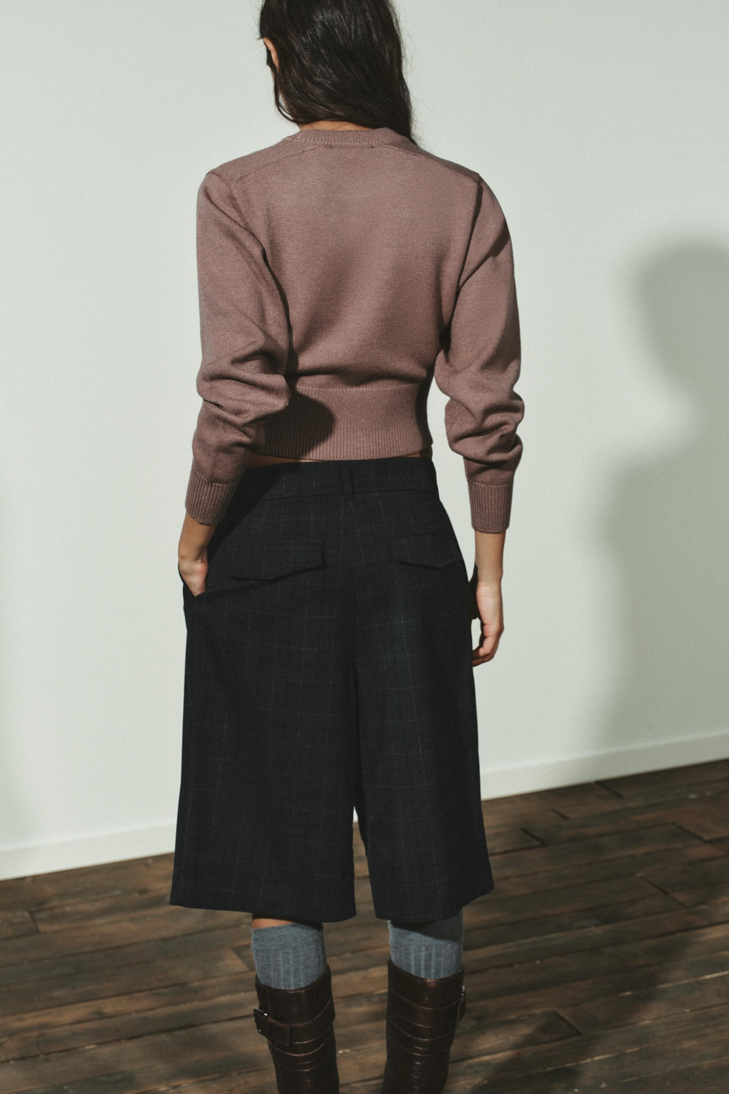 PLAIN KNIT CROPPED JUMPER - Zara фото 4