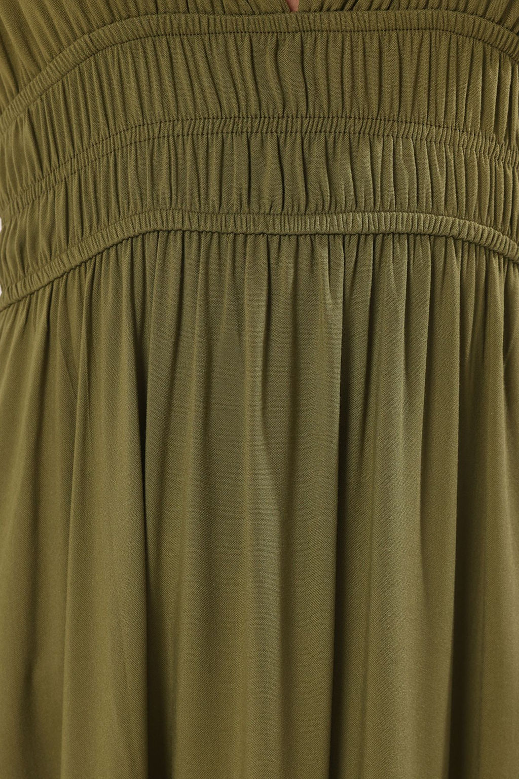 Haki Dokuma Buzgulu Maxi Plaj Elbise TBESS25EL00121 - Trendyolmilla фото 3