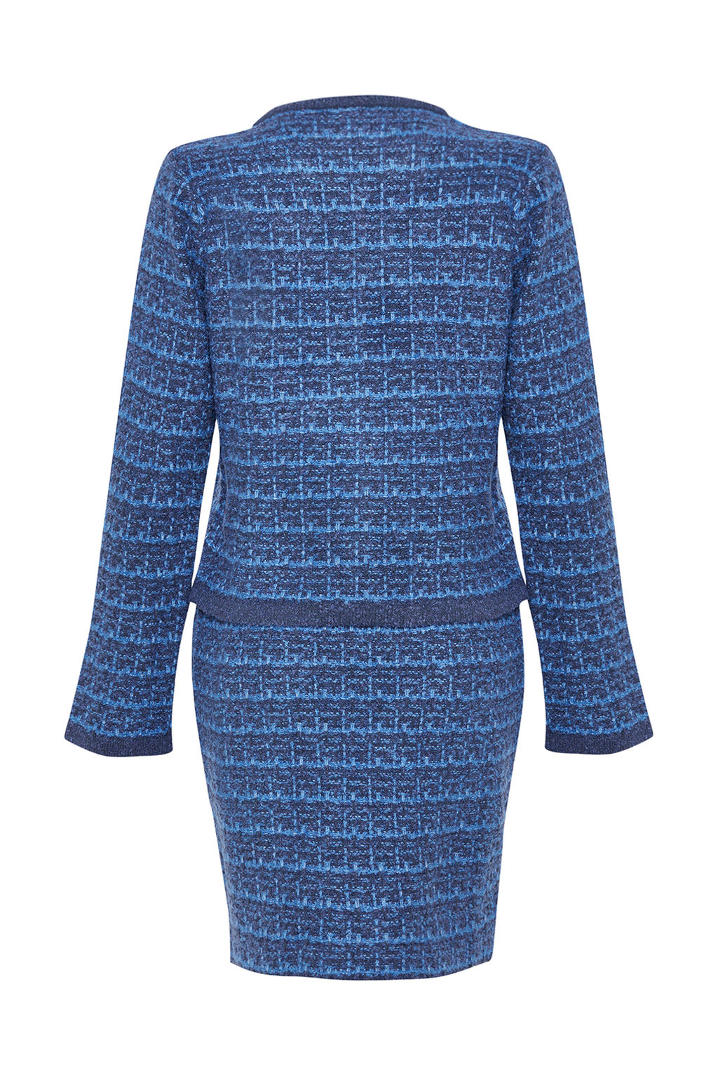 Indigo Orgu Detayl? Yumusak Dokulu H?rka-Etek Triko Alt-Ust Tak?m TWOAW24AU00001