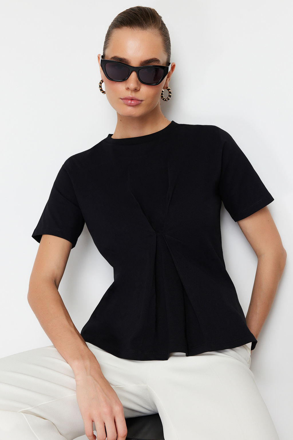 Trendyolmilla Ekru Orme Bluz TWOSS24BZ00302  фото 3