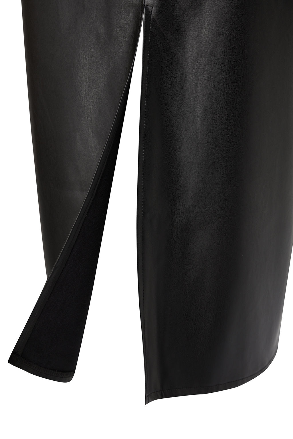 TRENDYOLMILLA Siyah Y?rtmacl? Suni Deri Yuksek Bel Maxi Orme Etek TWOAW24ET00198  фото 8