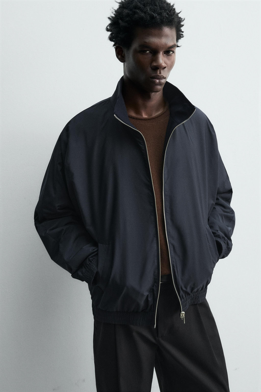 REVERSIBLE WOOL - CASHMERE BOMBER JACKET - Zara фото 6