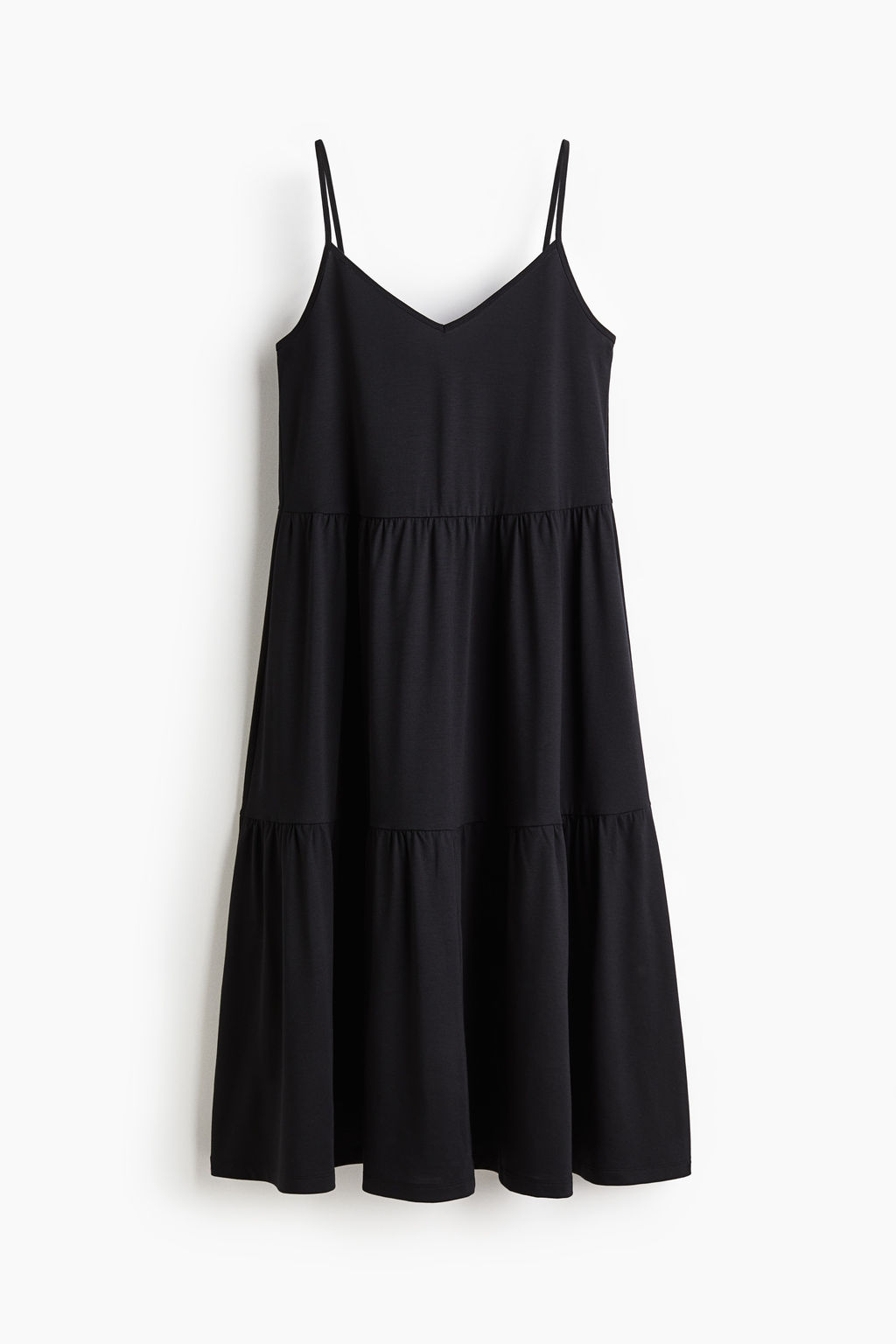 Vestido escalonado con tirantes espagueti - H&m фото 4