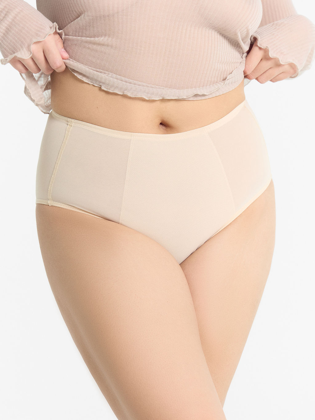 Цена за 2 штуки! Трусы женские макси в бежевом цвете бежевый 412478 - Mark formelle фото 2
