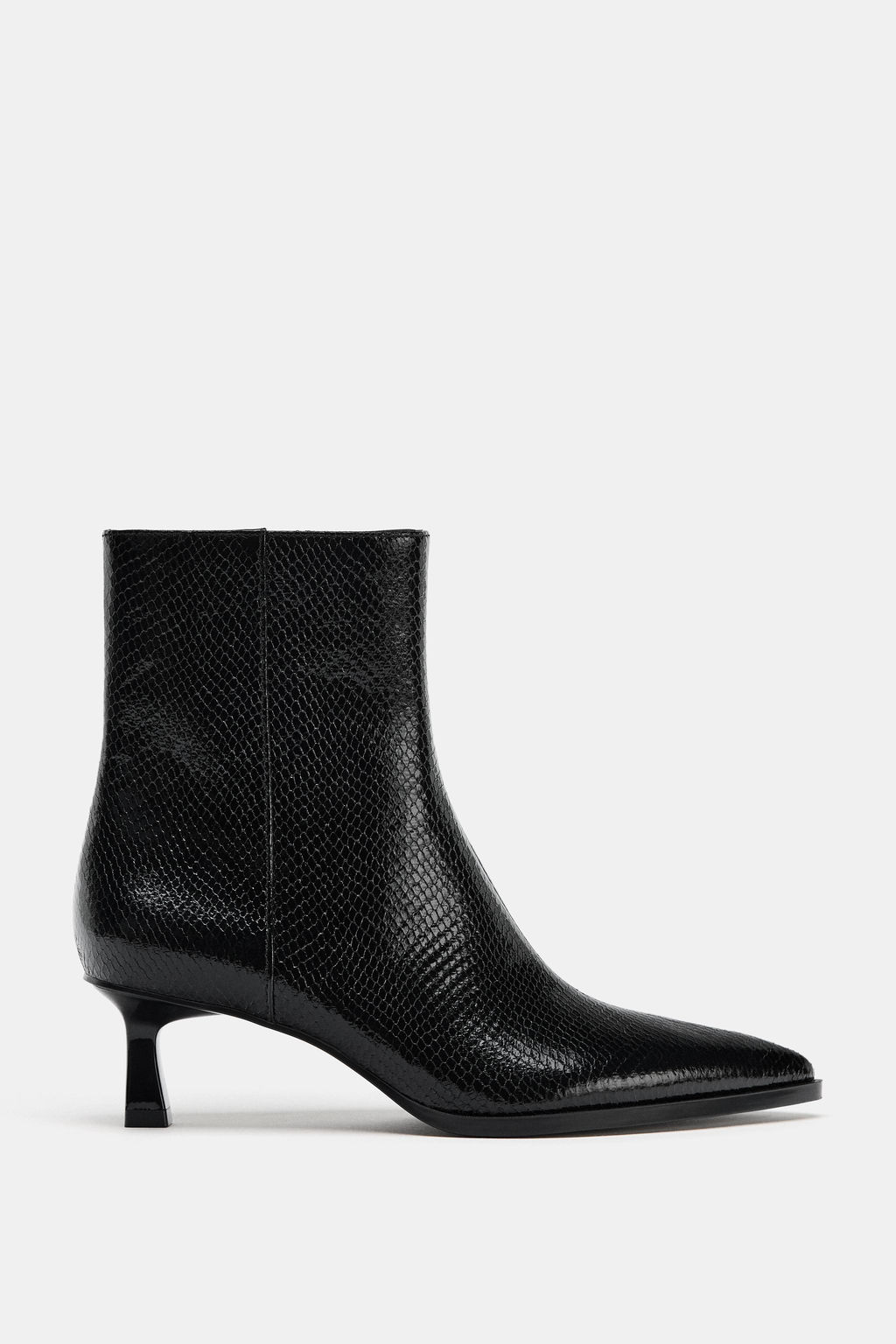 EMBOSSED HEEL ANKLE BOOTS - Zara фото 13