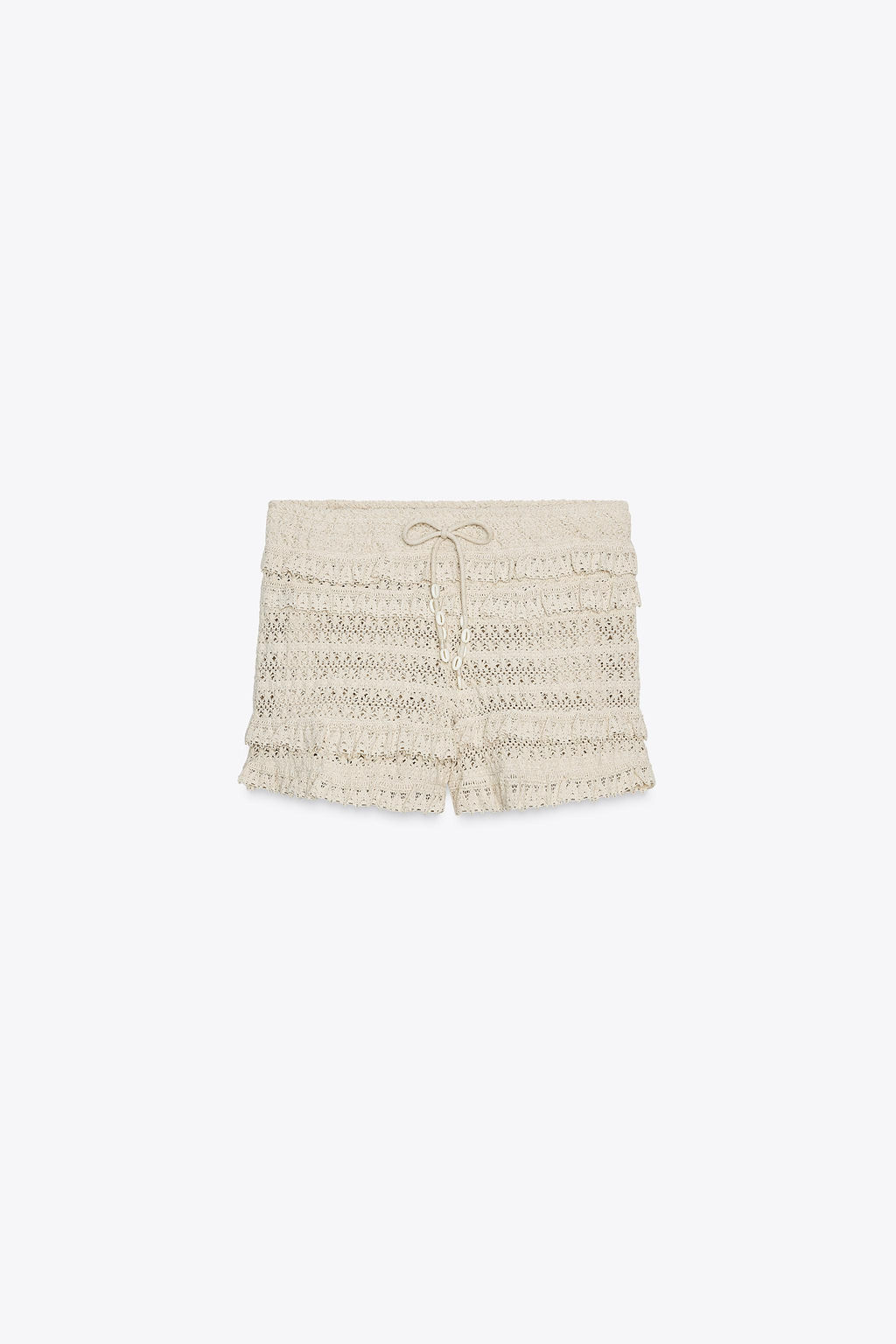 RUFFLED CROCHET SHORTS - Zara фото 5