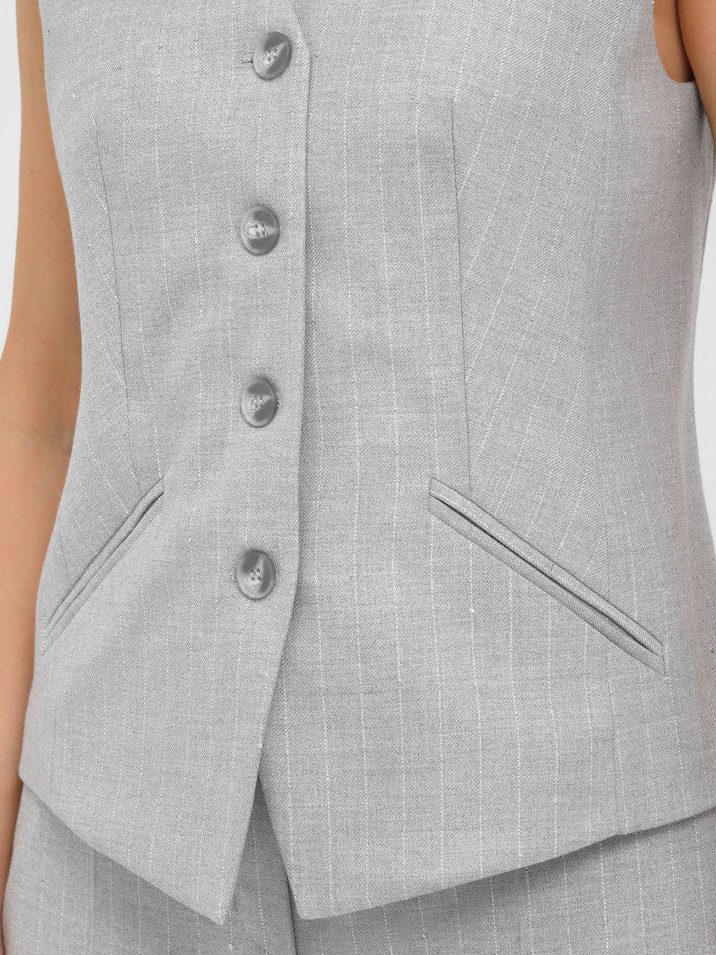 Жилет в полоску с пайетками - Marchello marchellini фото 6