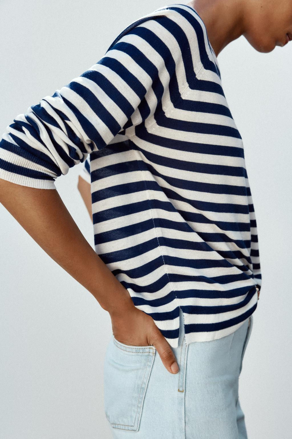 FINE KNIT STRIPED SWEATER - Zara фото 10