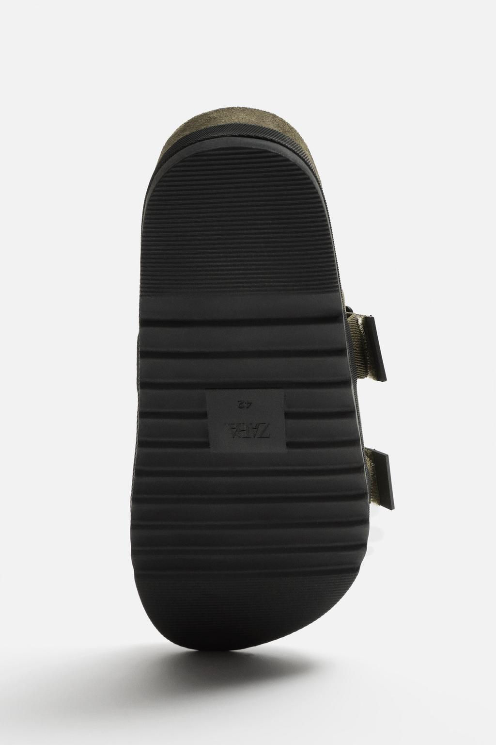 DOUBLE STRAP LEATHER SANDALS - Zara фото 16