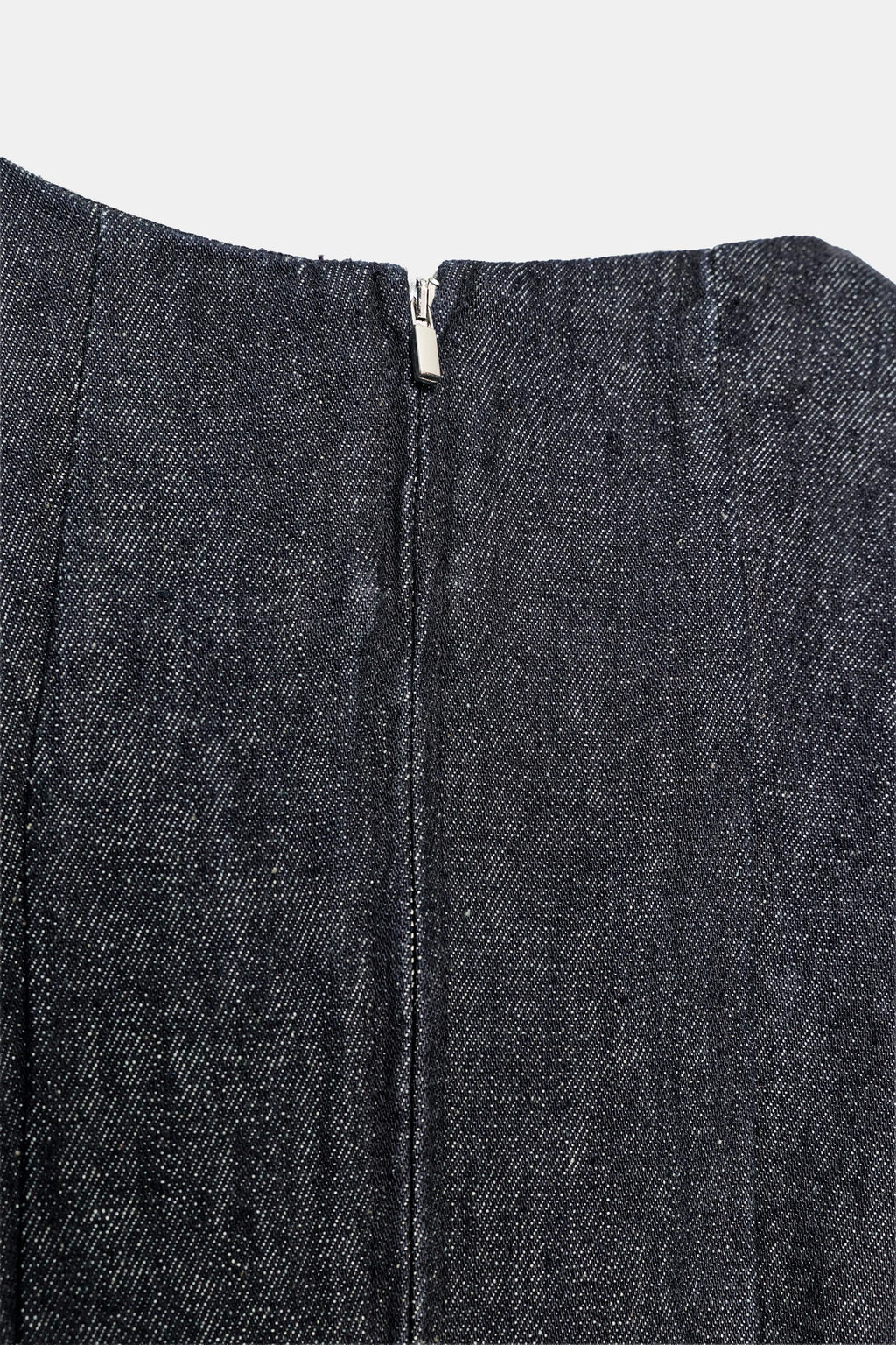 VESTIDO DENIM TRF VOLANTE / ?ndigo oscuro - Zara фото 7
