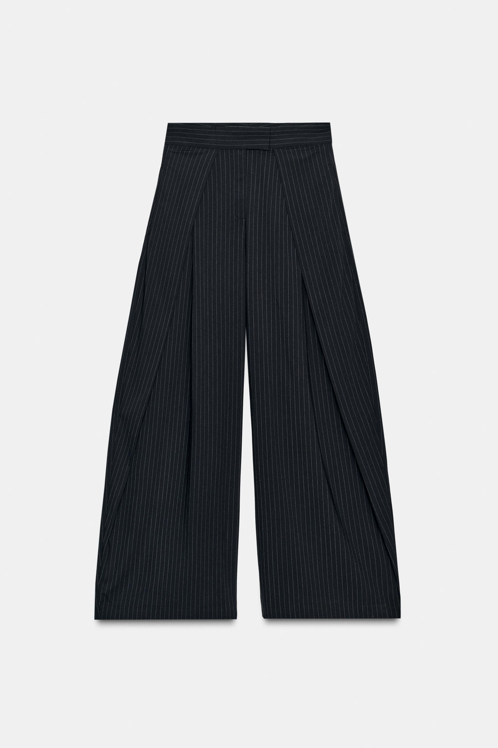 ZW COLLECTION WIDE-LEG PINSTRIPE TROUSERS - Zara фото 6