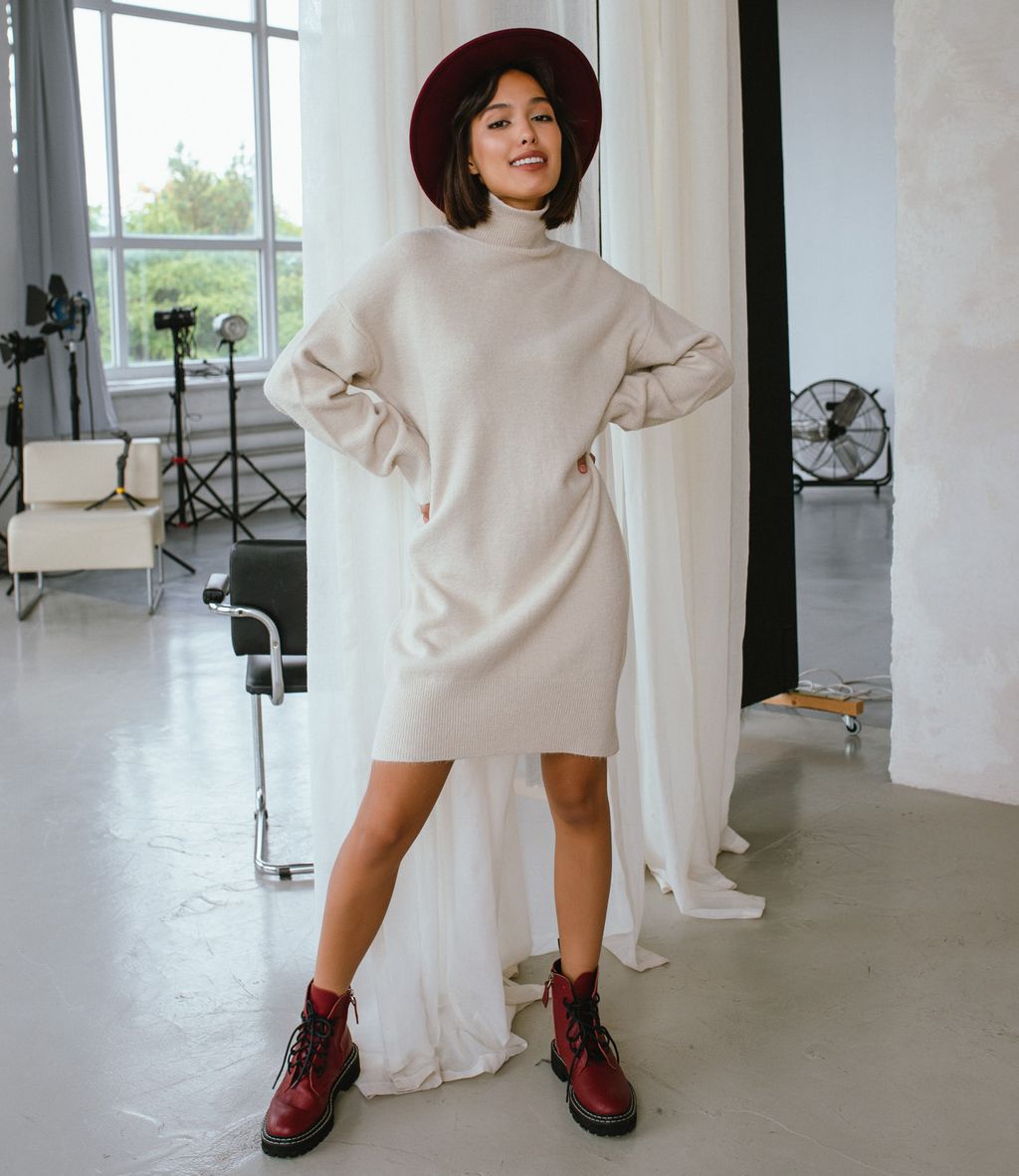 Свитер #КТF8097, светло-бежевый - Dommod фото 2