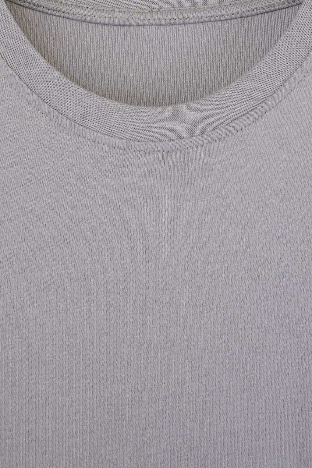 Gri- Ekru Oversize 2li Paket Basic %100 Pamuklu T-Shirt TMNSS24TS00038