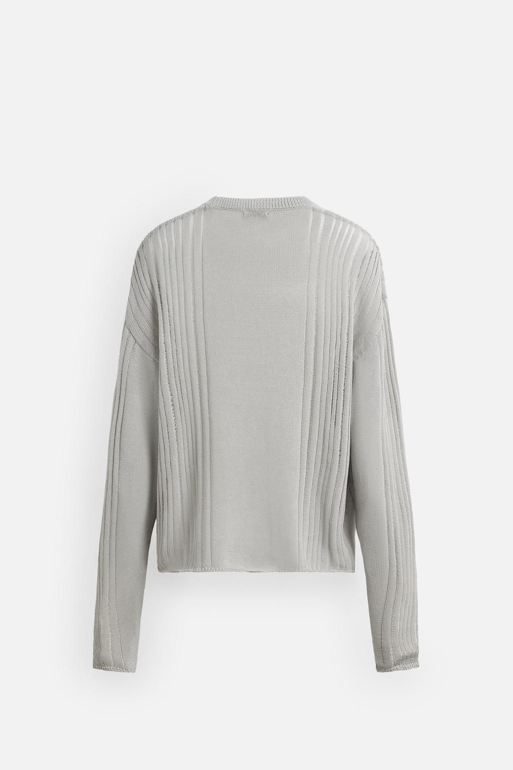 OPEN KNIT TEXTURED SWEATER - Zara фото 8