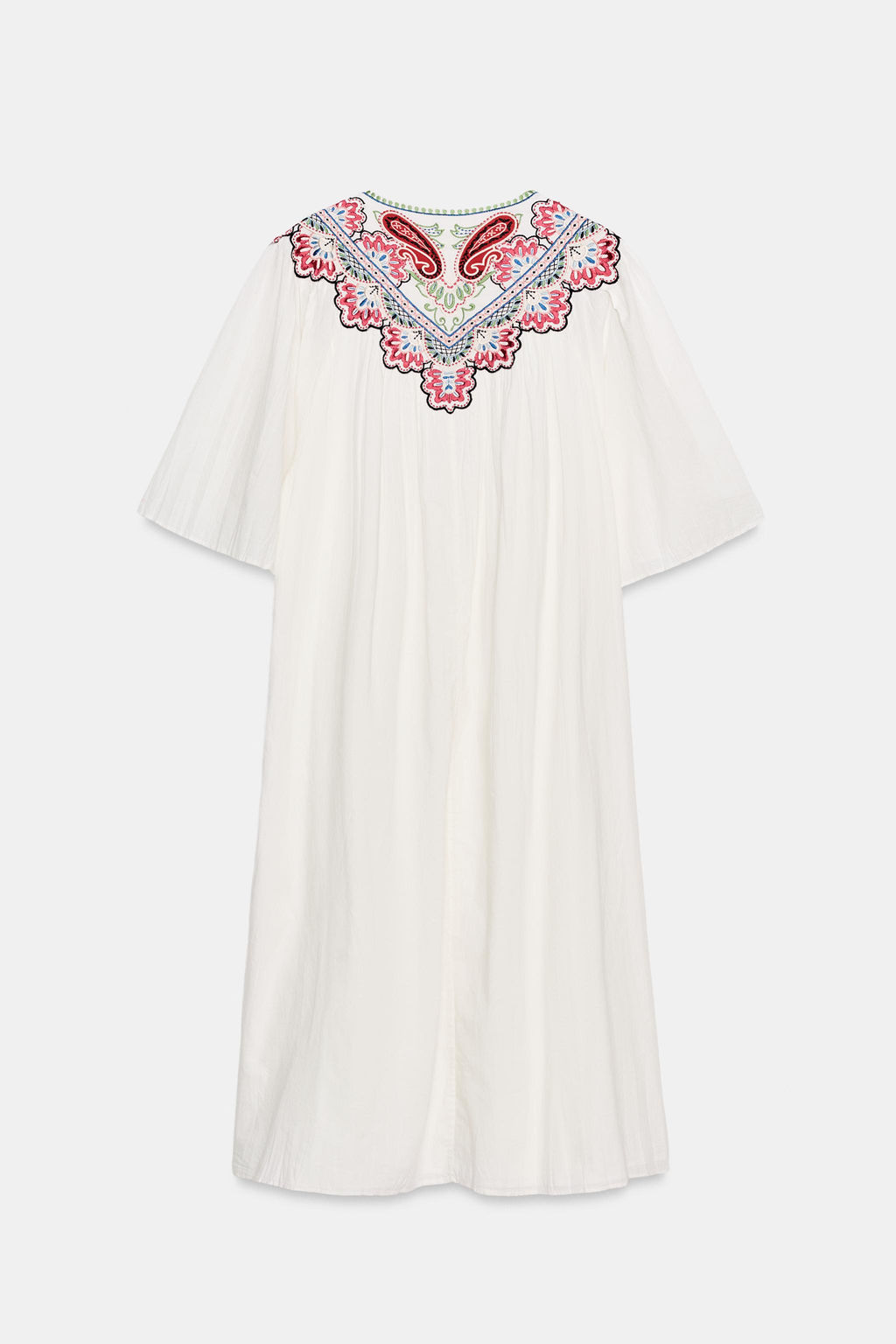ZW COLLECTION EMBROIDERED COLLAR POPLIN SHIRT - Zara фото 10