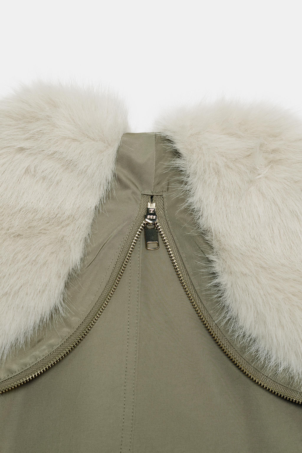SHORT PARKA WITH FAUX FUR HOOD - Zara фото 10