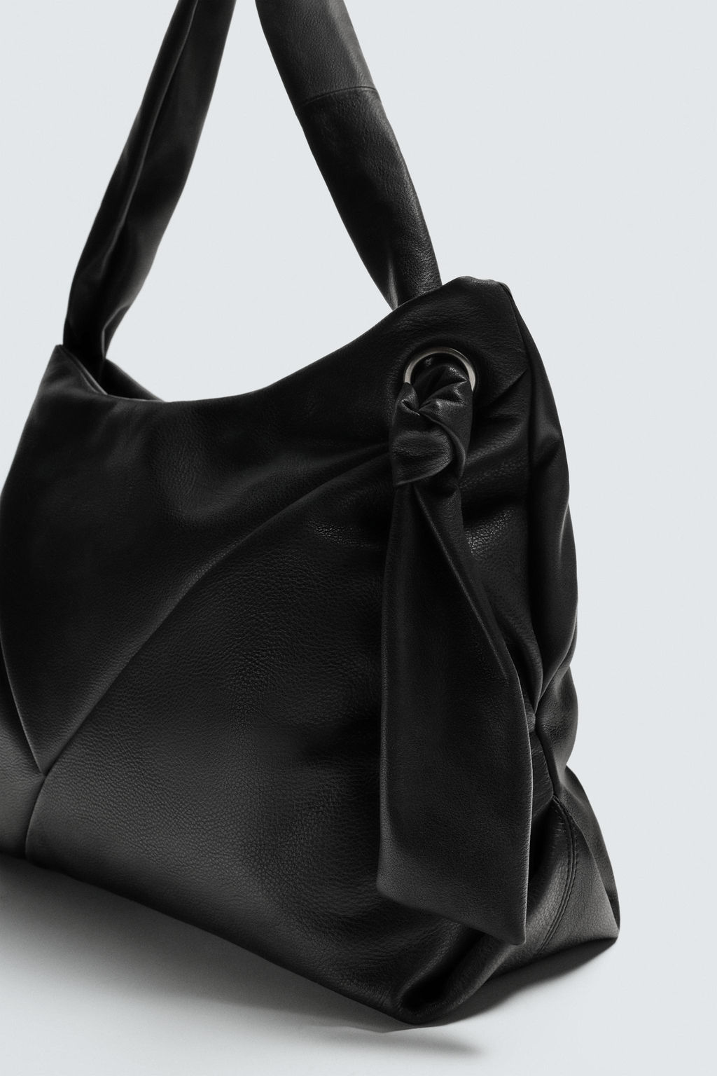 BOLSO SHOPPER PIEL / Negro - Zara фото 9