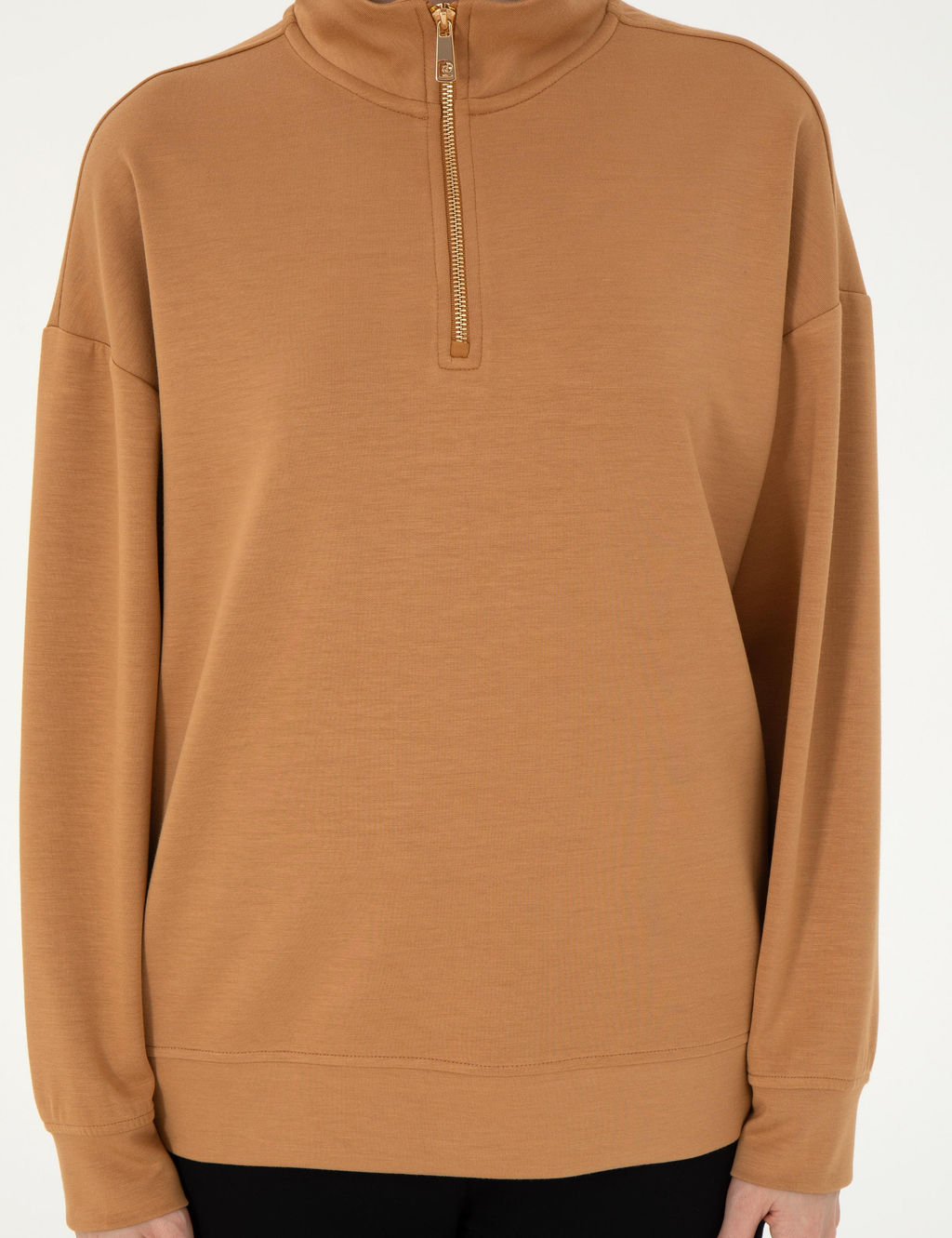 Camel Regular Fit Modal Kuma_ Sweatshirt
