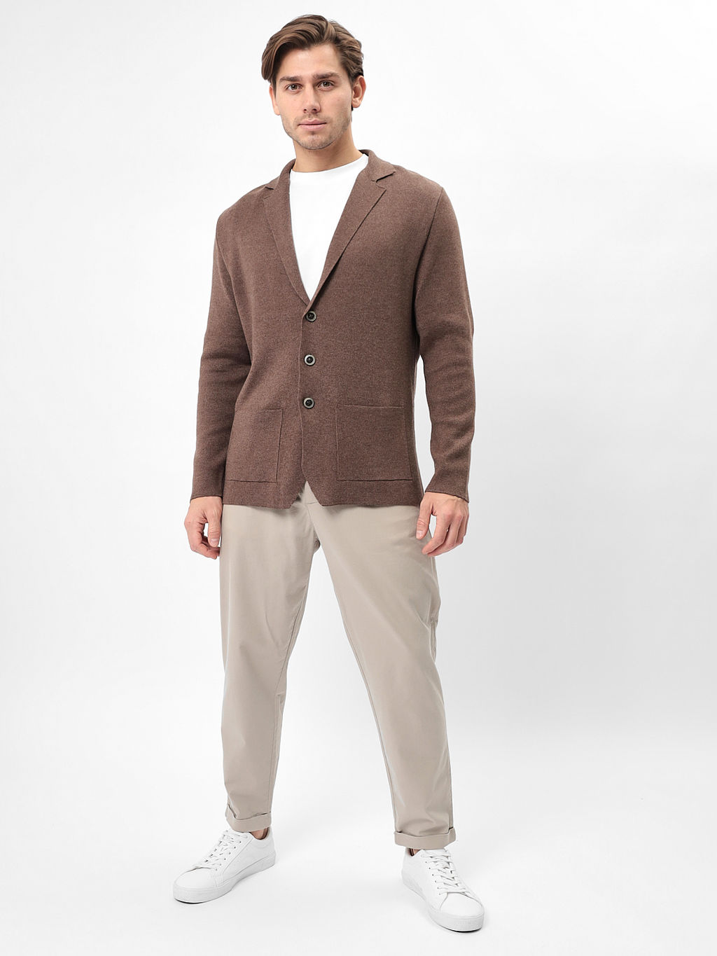 Кардиган мужской GREG G136-KF-коричневый 525 фото 3