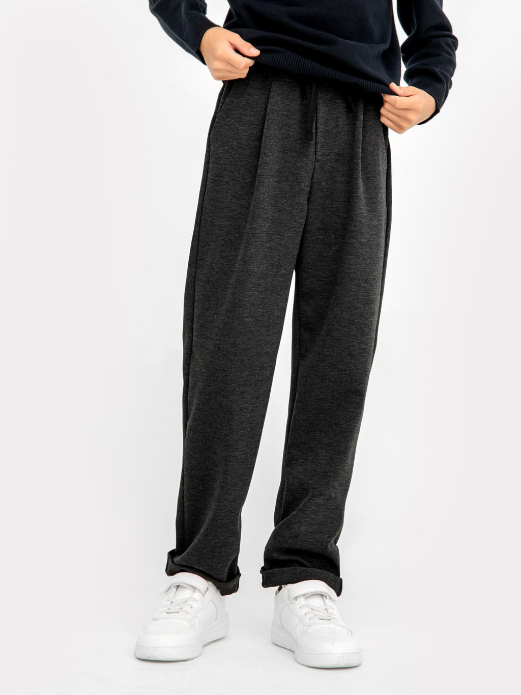 Брюки для мальчиков темно-серые