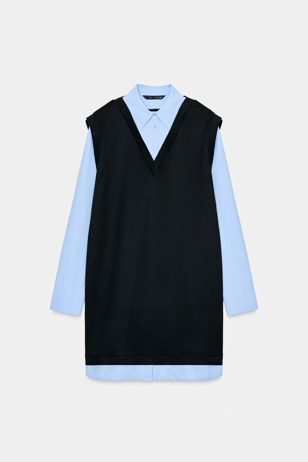 POPLIN COMBINED MINI DRESS - Zara фото 5