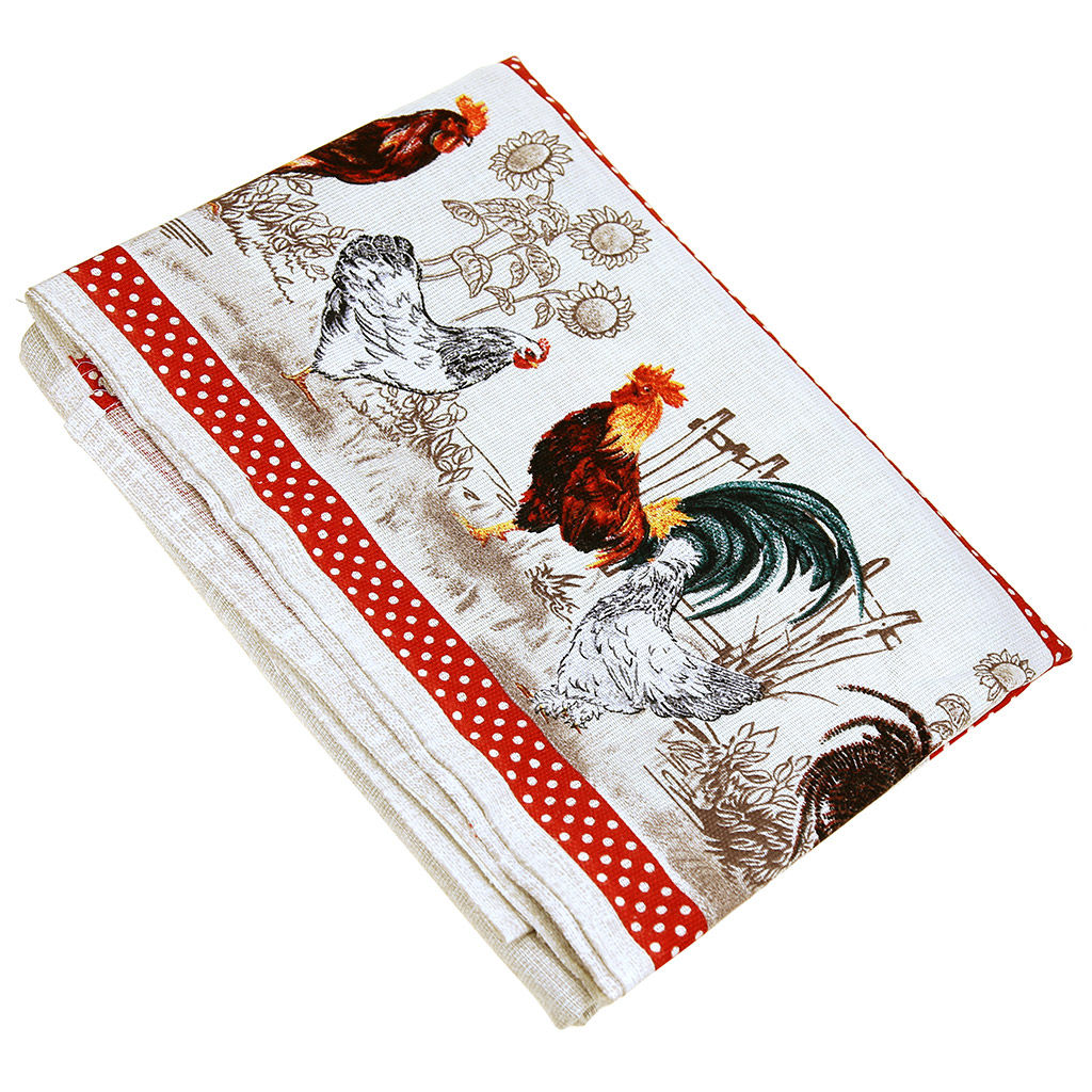 Скатерть 200х145см Птичий двор, длина стола до 160см, на 6-8 персон, хлопок Комфорт 171г/м2, упаковка классическая, пакет ПВХ 28х41см, Домашняя мода (Россия)  фото 3