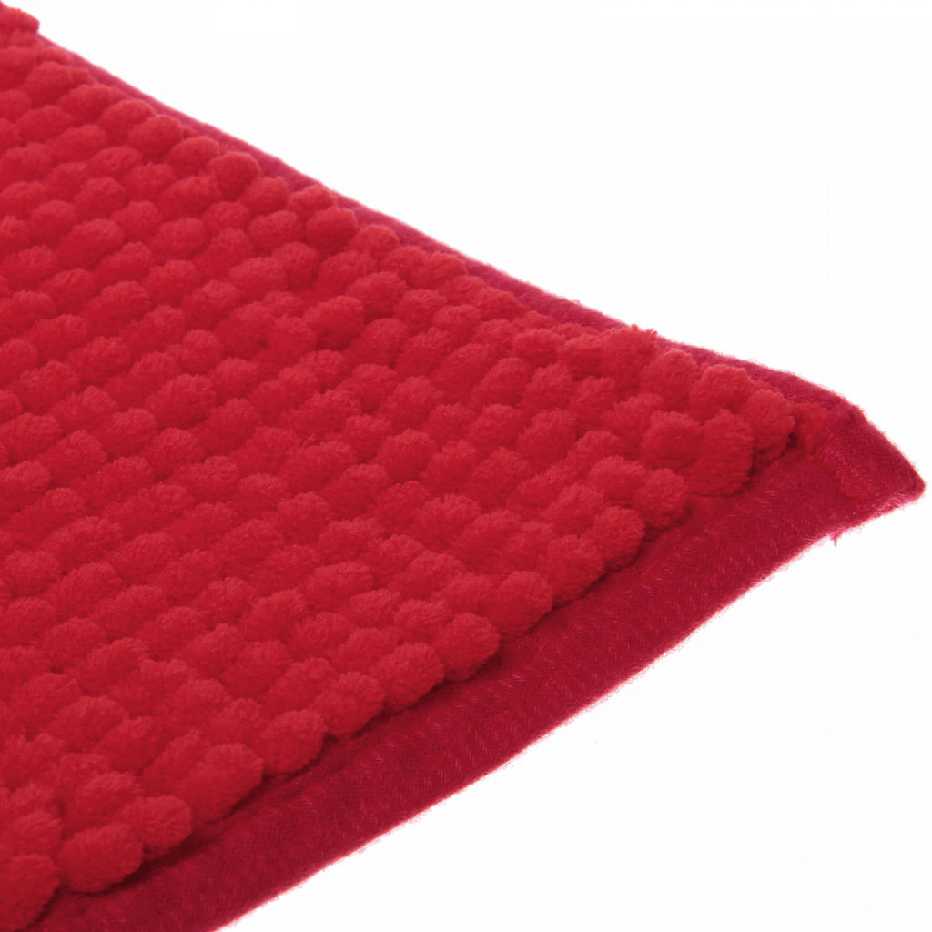 Коврик для ванной 50*80 "Букли" бордовый