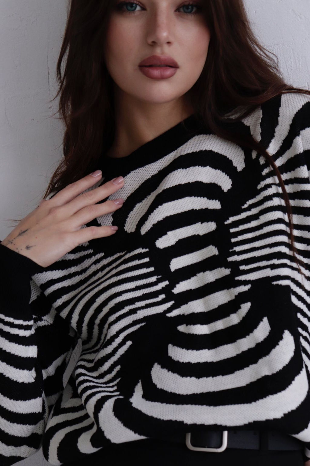 10446 Джемпер чёрно-белый - Martichelli фото 7