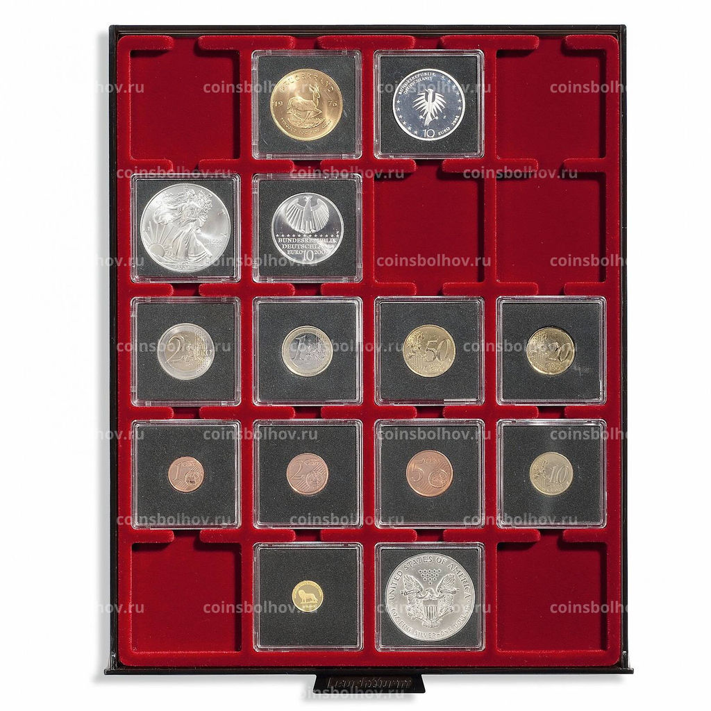 Капсула квадратная QUADRUM для монет диаметром 29 мм LEUCHTTURM 320749