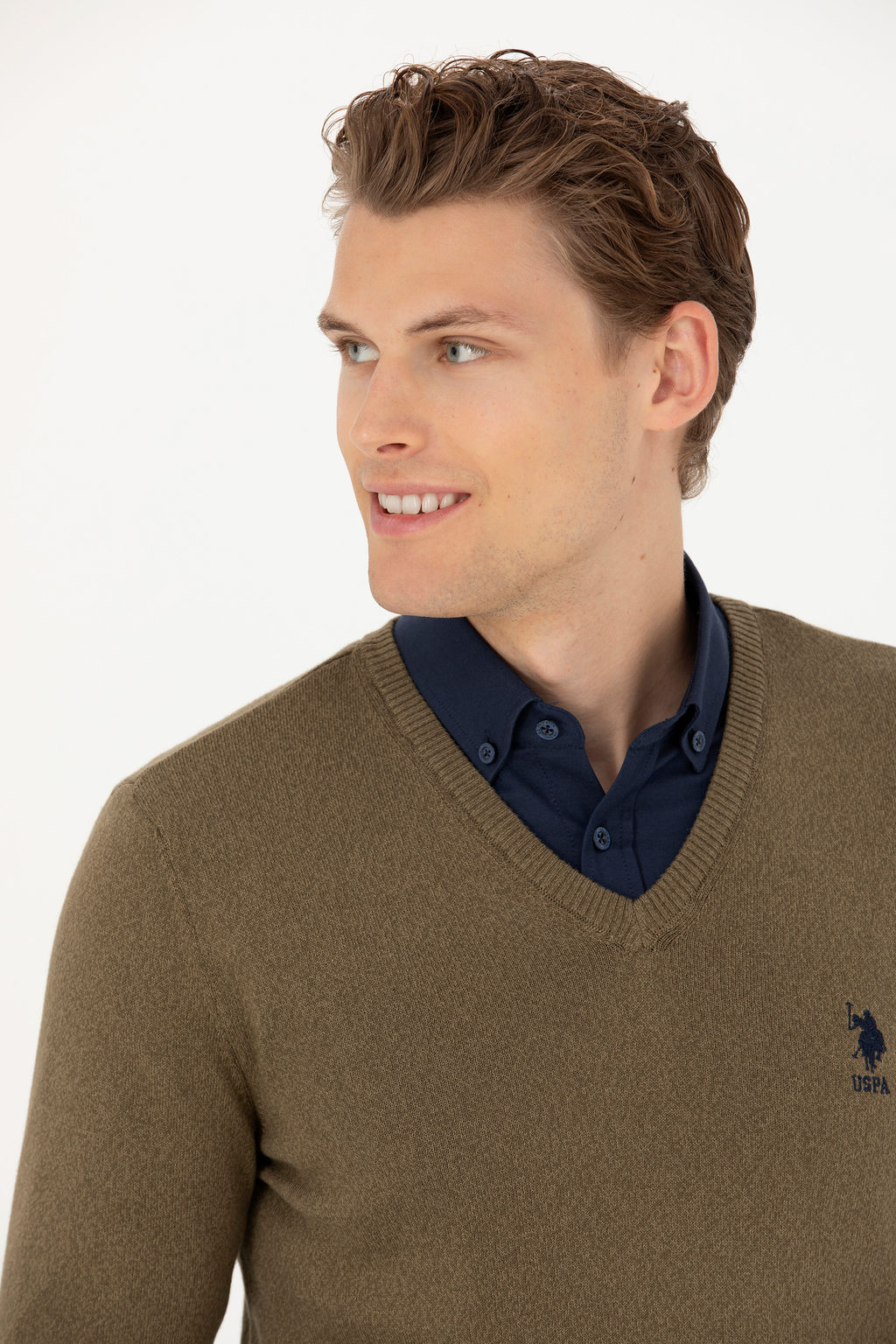 Мужской свитер цвета хаки - U.s. polo assn фото 16