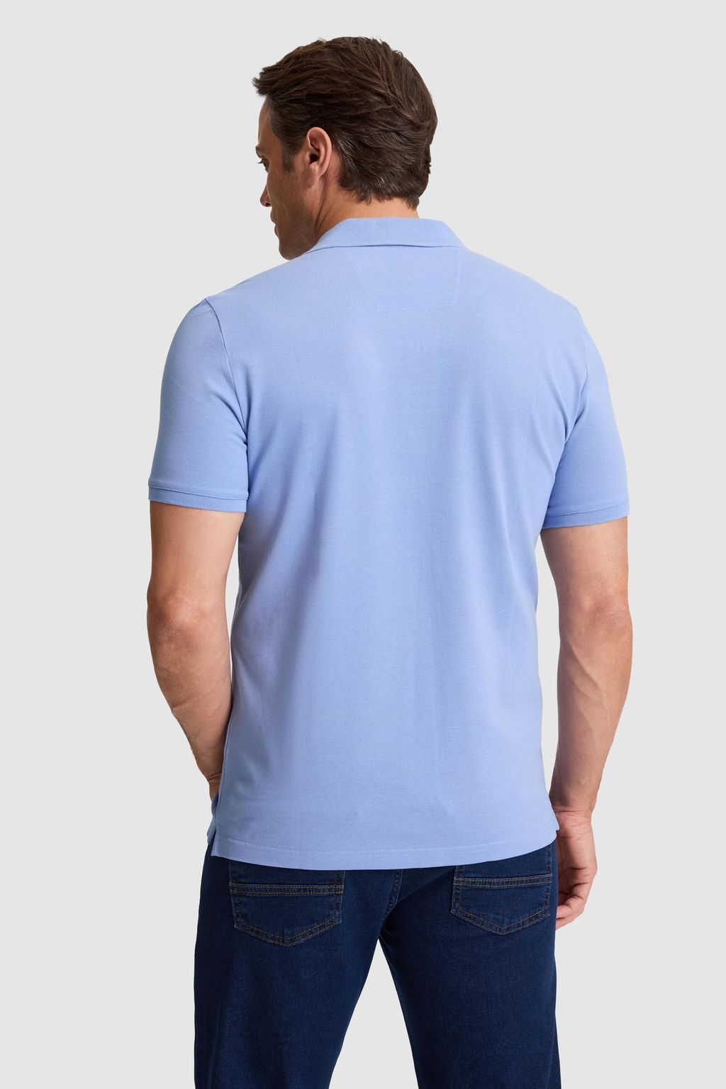 Erkek Mor Regular Fit Polo Yaka Basic Ti__rt