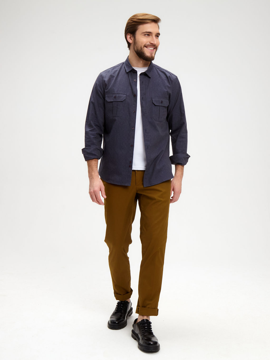 Сорочка мужская длинный рукав GREG S333/231/9228/ZN/P/1p  фото 5